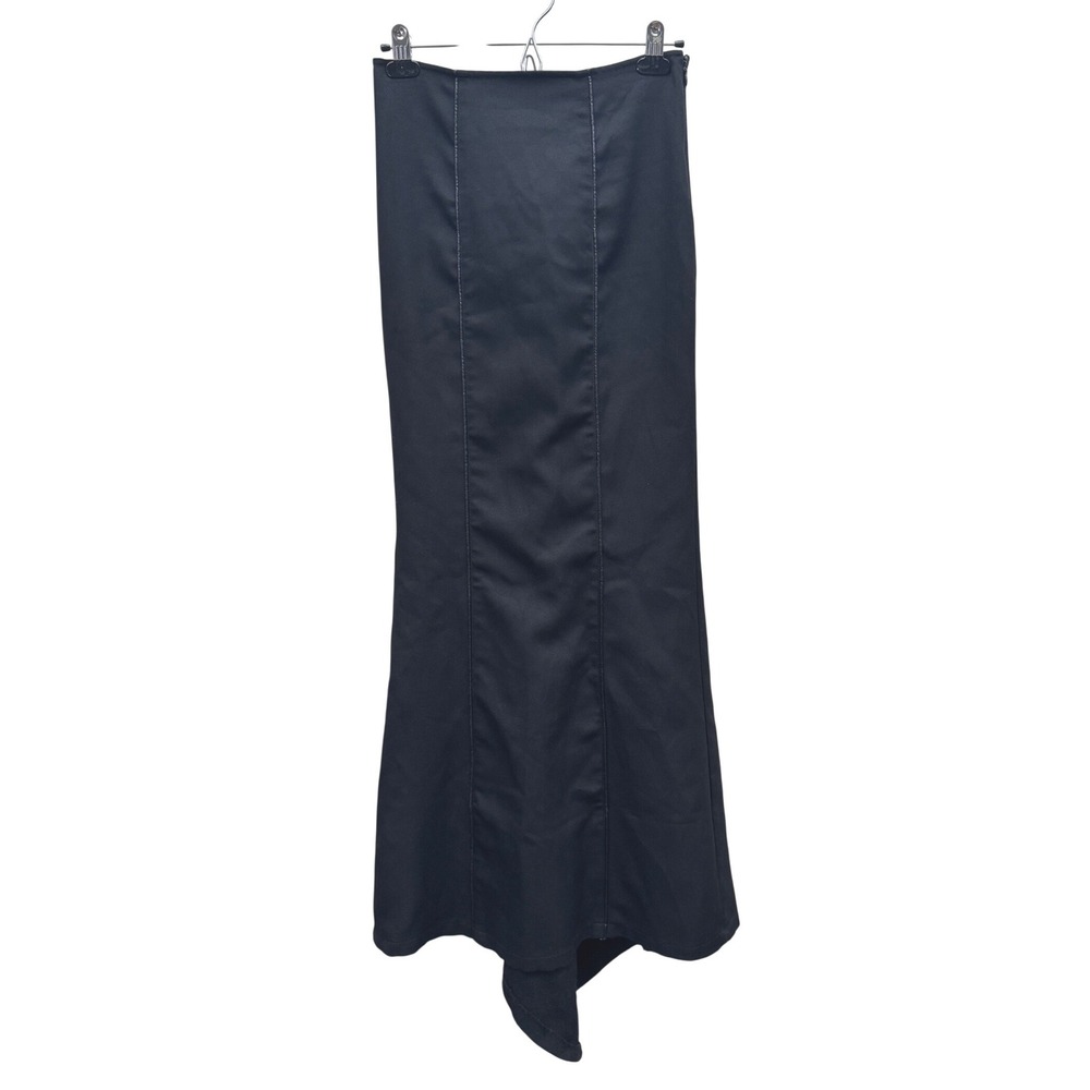 Vintage Lip Service Black Corset Lace Up Contrast Stitch Maxi Skirt Size Small - Picture 3 of 8